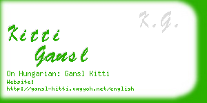kitti gansl business card